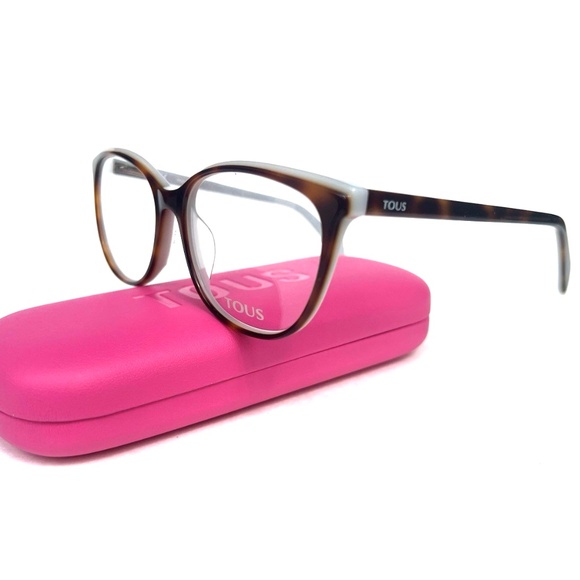 New TOUS Frames Tortoise Over Gray Eyeglasses Acetate VTOA36 0AM5 53 16 135 - Picture 1 of 14